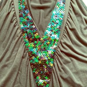 Dark Green Go Out Top